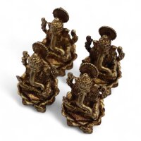 Statuen Set Ganesha 4 Stück Messing massiv 4,9 cm Handarbeit