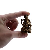 Statuen Set Ganesha 4 Stück Messing massiv 4,9 cm Handarbeit