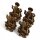 Statuen Set Ganesha 4 Stück Messing massiv 4,9 cm Handarbeit