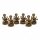 Statuen Set Sarasvati 6 Stück Messing 4 cm Hindu Handarbeit