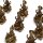 Statuen Set Lakshmi 12 Stück Messing massiv 3 cm Handarbeit