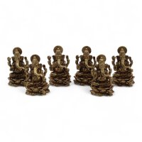 Figurenset Ganesha 6 Stück 3,7 cm Messing Handarbeit Deko