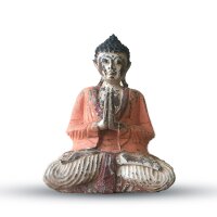Statue Suarholz 30 cm hoch Buddha Anjali Mudra Handarbeit