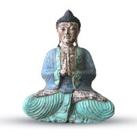 Statue Suarholz 40 cm hoch Buddha Anjali Mudra Handarbeit