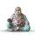 Statue Lachender Buddha 40 cm Suarholz bemalt Handarbeit