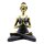 Deko Figur Yoga Frau 24 cm Resin Beton in Bronze Schwarz