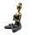 Deko Figur Yoga Frau 24 cm Resin Beton in Bronze Schwarz