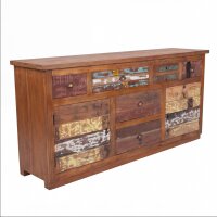 Sideboard Upcycling Teakholz 160 x 60 x 40 cm mit Schubladen