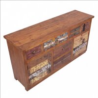 Sideboard Upcycling Teakholz 160 x 60 x 40 cm mit Schubladen
