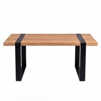 Couchtisch Upcycling Teak 120 cm Kufengestell Industrial