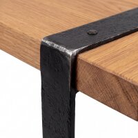 Couchtisch Upcycling Teak 120 cm Kufengestell Industrial