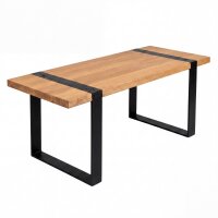 Couchtisch Upcycling Teak 120 cm Kufengestell Industrial