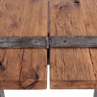 Stehtisch Teak 150 x 40 x 110 cm Kufengestell Upcycling