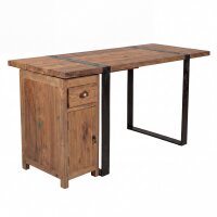 Schreibtisch Teakholz 160 cm breit Upcycling Handarbeit...
