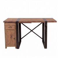 Schreibtisch Teakholz 160 cm breit Upcycling Handarbeit...