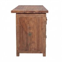 Schreibtisch Teakholz 160 cm breit Upcycling Handarbeit Büro