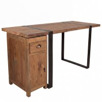 Schrank Teakholz recycelt 70 x 30 x 35 cm Fach Schublade