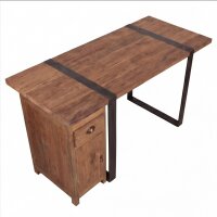 Schrank Teakholz recycelt 70 x 30 x 35 cm Fach Schublade