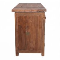 Schrank Teakholz recycelt 70 x 30 x 35 cm Fach Schublade