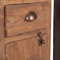 Schrank Teakholz recycelt 70 x 30 x 35 cm Fach Schublade