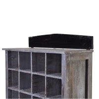 Regal Albesia 158 x 60 x 25 cm Grau Schublade Apotheker