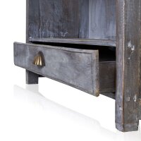 Regal Albesia 158 x 60 x 25 cm Grau Schublade Apotheker