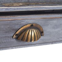 Regal Albesia 158 x 60 x 25 cm Grau Schublade Apotheker