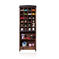 Apothekerschrank Holz 158 x 60 x 25 cm mit Schublade Fach