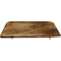 Ansteckbrett Mango massiv 34 x 14,5 cm Holzplatte Handarbeit