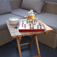 Klapptisch Teakholz 50 cm breit Upcycling Handarbeit Unikat