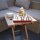 Klapptisch Teakholz 50 cm breit Upcycling Handarbeit Unikat