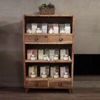 Regal Schrank 160 x 100 x 40 cm Teakholz recycelt massiv