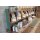 Tisch mit Regal 220 cm XXL recyceltes Teak massiv Sideboard