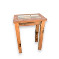 Beistelltisch Teak Upcycling 61 x 42 x 81 cm hoch Handarbeit