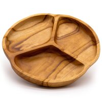Snackschale Teak rund Ø 30 cm Obst Schmuck...
