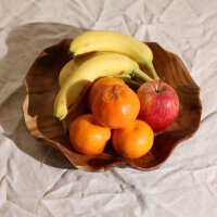 Dekoschale Teakholz Unikat Obst Schlüssel Schmuck Handarbeit