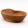 Dekoschale Obst Teakholz ca. 31 cm lang Snacks Handarbeit