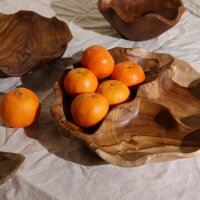 Snackschale Teakholz Obst Schmuck Schlüssel Handarbeit Unikat