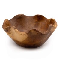 Schale Teak massiv ca. 23 cm breit für Obst Snacks...