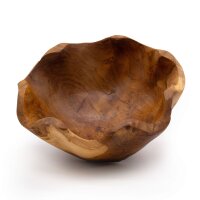 Schale Teak massiv ca. 23 cm breit für Obst Snacks...