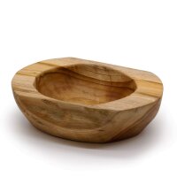 Schale Teak ca. 24 cm lang massiv für Obst Snacks...