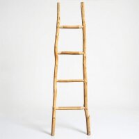 Deko Leiter Holz 150 cm hoch Ständer Handtuchhalter Unikat