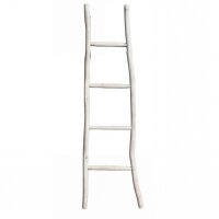 Handtuchleiter Holz 150 cm Weiß Handarbeit Halter...