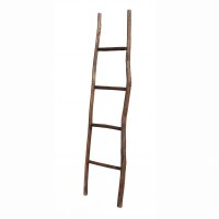 Deko Leiter Holz 150 cm hoch Braun Ständer Handtuch...