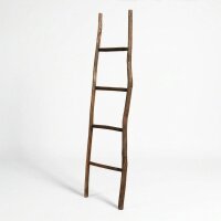 Deko Leiter Holz 150 cm hoch Braun Ständer Handtuch Halter