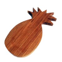 Schneidebrett Teak Ananas Form Massivholz Küche Java...