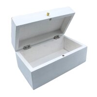 Deko Kiste Weiß 22 x 12 x 10 cm Mango Holz...