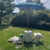 Sonnenschirm Orange Ø 1,9 m Baumwolle Bali...