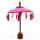 Deko Sonnenschirm Mini 45 cm Rosa Baumwolle Bali Tischdeko