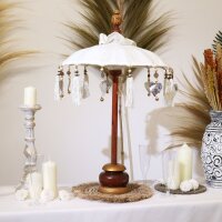 Deko Sonnenschirm Mini 45 cm Natur Leinen Bali Tischdeko